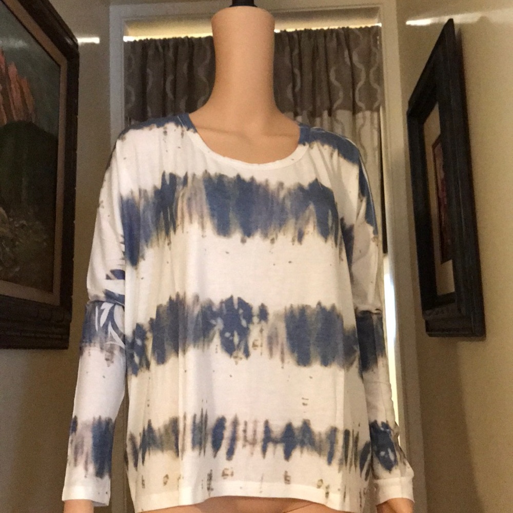 BNWOT Enti Glamour Size S Tie Dye on White Top